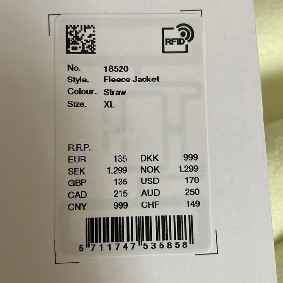 NWT Rains unisex fleece jacket. 2 side pockets and one front pocket. Size XL - Picture 10 of 10